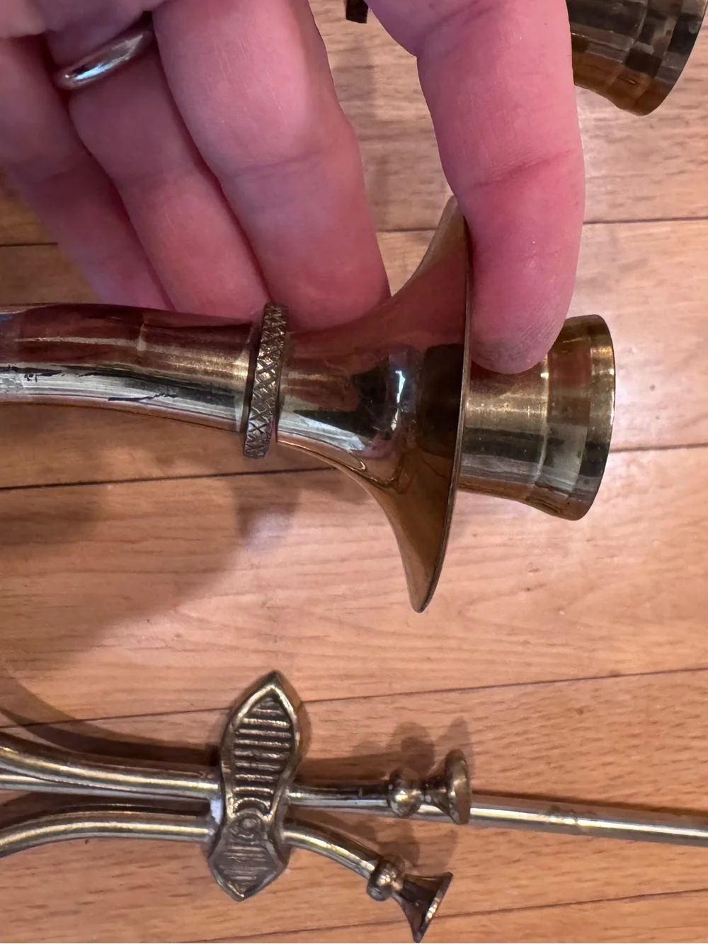 Pair Vintage Brass Wall Candle Holder Sconces Double Arm Hollywood Regency